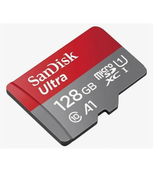 Флеш карта microSDXC 128GB SanDisk Ultra Class 10, UHS-I, R 100 МБ/с, SDSQUNR-128G-GN3MN адаптер на SD