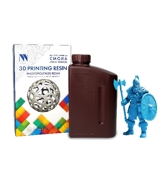 Фотополимерная смола NVPrint Plant Based Resin Clear Blue для 3D печати 1 кг (бут)