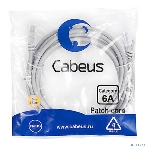 Шнур коммутационный Cabeus, cat.6a, неэкр., U/UTP, RJ45/RJ45, LSZH, AWG24, 5м, серый, фото 1