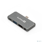 USB-концентратор 5-в-1 ExeGate DUB-31C/PD/HA (кабель-адаптер USB Type-C --> 1xUSB3.0 + Type-C DATA (480Mb/s) + PD 100W + HDMI 4K@30Hz + Audio, Plug&Play, подходит для iPad Pro и мобильных телефонов, серый), фото12