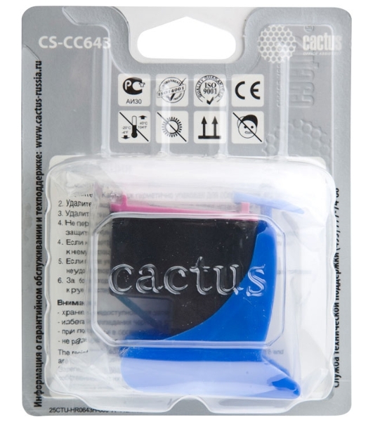Картридж струйный Cactus CS-CC643 №121 многоцветный (9 мл.) для HP DJ D1663/D2563/D2663/D5563/F2423/F2483/F2493/F4213/F4275/F4283/F4583/PS C4683/C4783