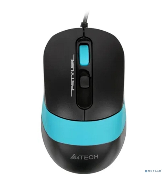 Комплект клавиатура+мышь A4Tech FStyler F1010 проводной, USB, 1600 DPI, чёрный/синий