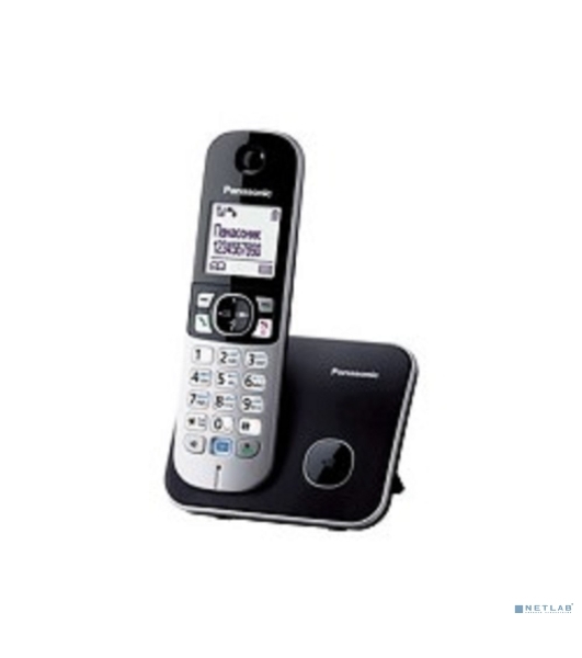 Телефон беспроводной (DECT) Panasonic KX-TG6811RUB черный Беспроводной DECT,40 мелодий,телефонный справочник 120 зап.