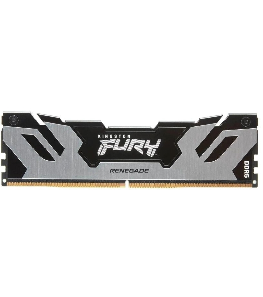 Оперативная память Kingston Fury Renegade, DDR5, 16Gb (1x16Gb), 6400MHz, CL32, DIMM, с радиатором, серебристый/черный