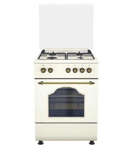 Плита газовая DE Luxe 606040.24-000 ГКР (ЧР) нержавеющая сталь, конфорок 4 шт, духовка 64 л, 60 см x 85 см x 60 см