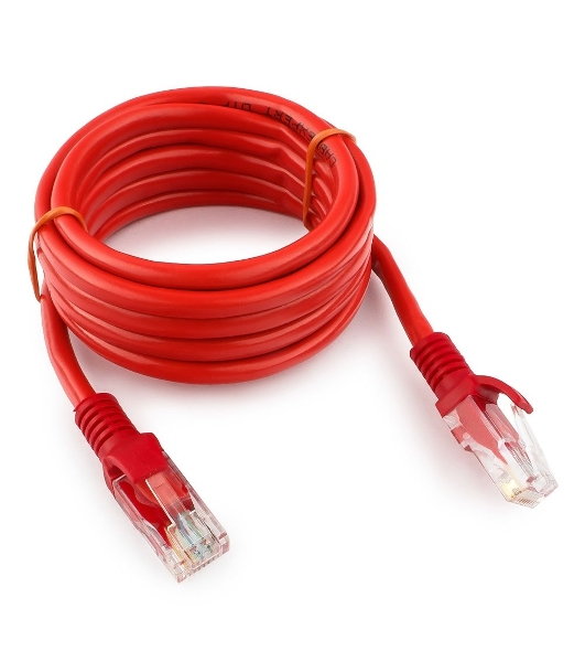 Патч-корд UTP Cablexpert cat.5e, 2м, литой, многожильный, красный