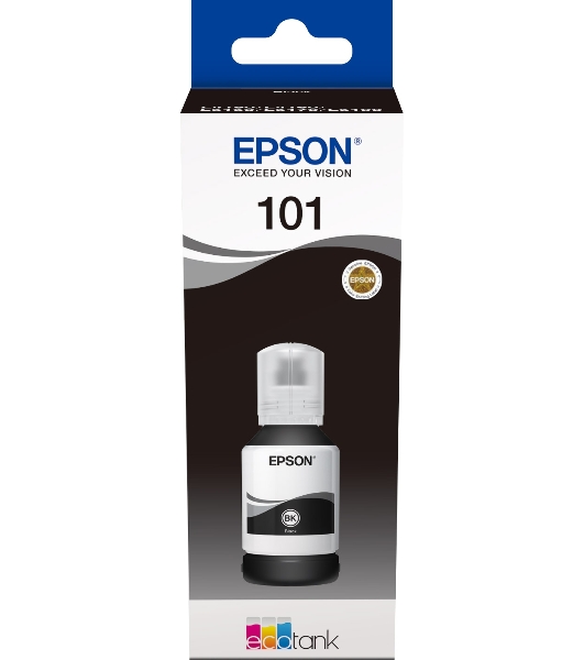 Картридж струйный Epson L101 C13T03V14A черный (127мл) для Epson L4150/L4160/L6160/L6170/L6190