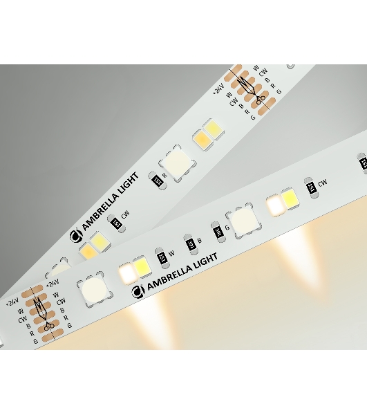 Светодиодная лента Ambrella light GS4501 5050+2835 90Led/ 13W m/ 24V IP20 RGB+CCT 3000-6500K/5000*12*1.87mm (6 конт.)