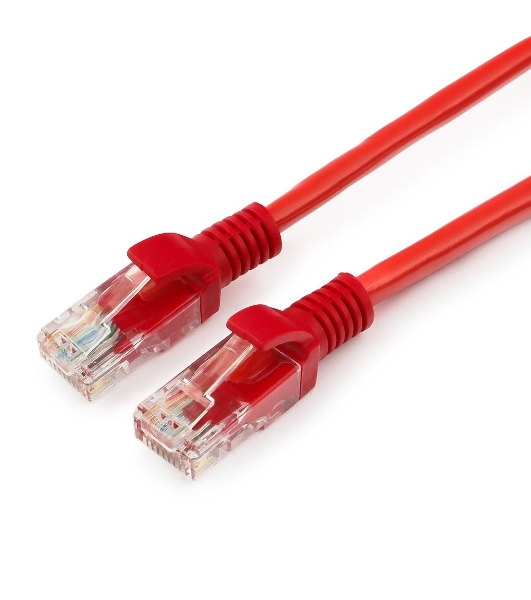 Патч-корд UTP Cablexpert cat.5e, 2м, литой, многожильный, красный