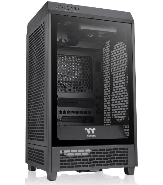 Компьютерный корпус Thermaltake The Tower 200 черный без БП miniITX 11x120мм 5x140мм 2xUSB 3.0 audio bott PSU