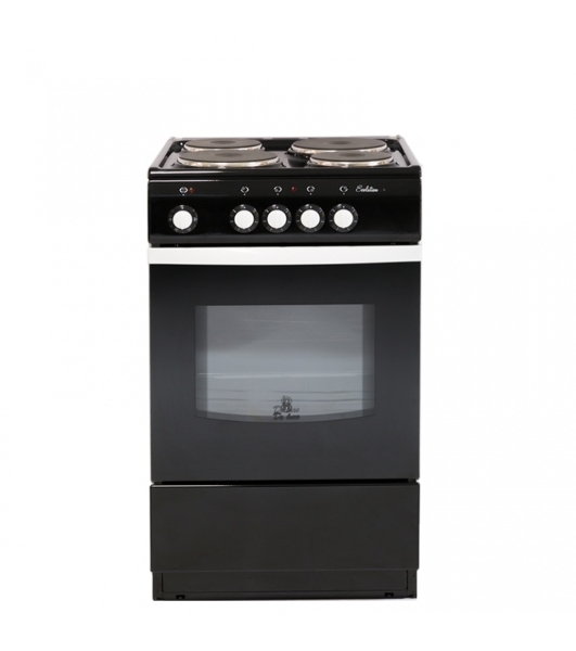 Плита электрическая De Luxe 5004.12э черный, конфорок 4 шт, духовка 46 л, 50 см x 85 см x 50 см