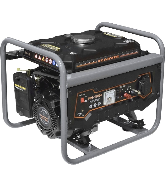 Электрогенератор бензиновый Carver PPG-1200, 1.05 кВт, 65 дБ, 24 кг