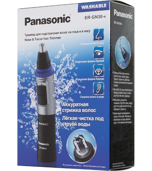 Триммер Panasonic ER-GN30-K черный/серебристый (насадок в компл:1шт)