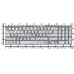 Клавиатура для ноутбука Sony FIT 15 SVF15 серебристая с подсветкой, фото2