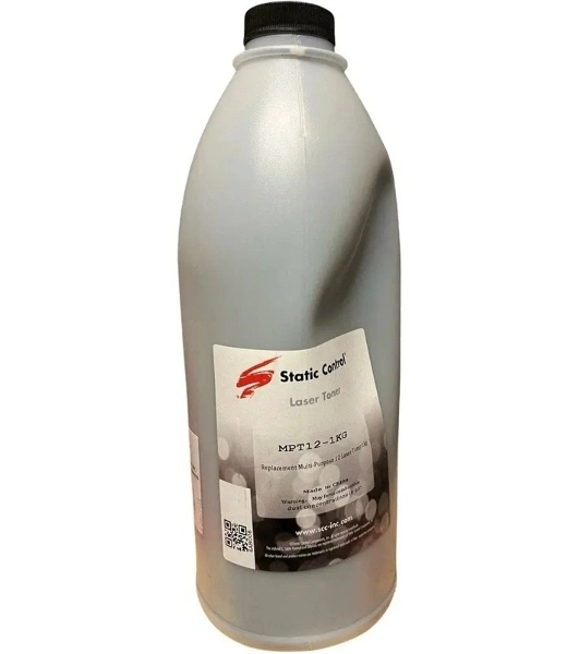 Тонер Static Control MPT12-1KG черный флакон 1000гр. для принтера НР P1010/1160/1320