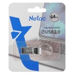 Флешка USB Netac U275 (NT03U275N-064G-20SL), 64Gb, USB 2.0, R/W 50/15, серебристый, фото18