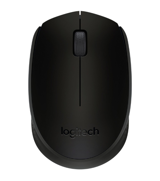 Мышь беспроводная Logitech B170 черный, 1000 dpi, радиоканал, USB, кнопки - 3