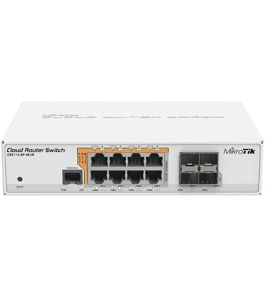 Маршрутизатор 8PORT 1000M 4SFP CRS112-8P-4S-IN MIKROTIK