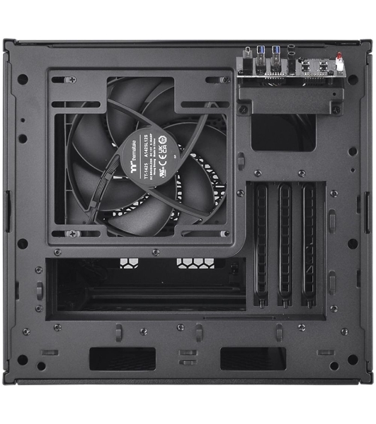 Компьютерный корпус Thermaltake The Tower 200 черный без БП miniITX 11x120мм 5x140мм 2xUSB 3.0 audio bott PSU