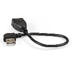 Удлинитель USB 2.0 ExeGate EX-CC-USB2-AMAF-0.15L (Am/Af, угловой 90-градусный коннектор (горизонтальный левый), 0,15м), фото4