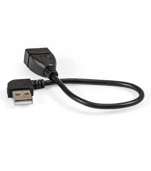 Удлинитель USB 2.0 ExeGate EX-CC-USB2-AMAF-0.15L (Am/Af, угловой 90-градусный коннектор (горизонтальный левый), 0,15м)