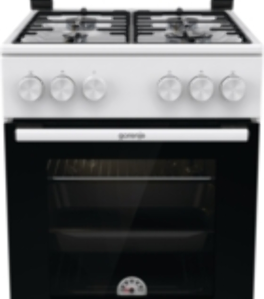 Плита газовая Gorenje GG5A10WH белый, конфорок 4 газовых, духовка 70 л, 50 см x 85 см x 59.4 см