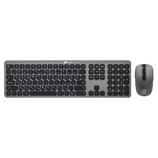 Комплект клавиатура+мышь Oklick 300M беспроводной, USB, 1600 DPI, серый/чёрный