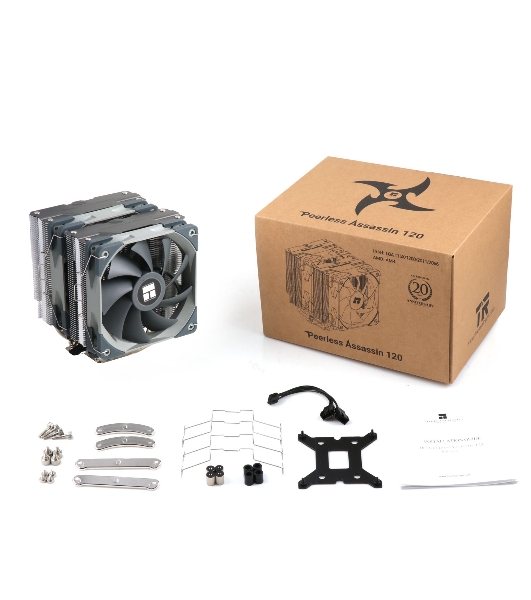 Кулер для процессора Thermalright Peerless Assassin 120 (4-pin PWM, 157mm, Ni/CU, 6x6mm, 2x120мм, 66.17CFM, 25.6dBA, 1500RPM, S: 1700, 1200, 115X, AM5, AM4)