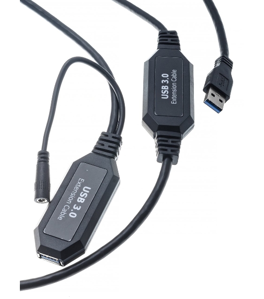 Кабель-адаптер USB3.0-repeater, удлинительный активный Am-->Af 10м VCOM