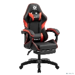 Кресло игровое Defender Serenity черный/красн,класс 2, PU,подножка, фото4