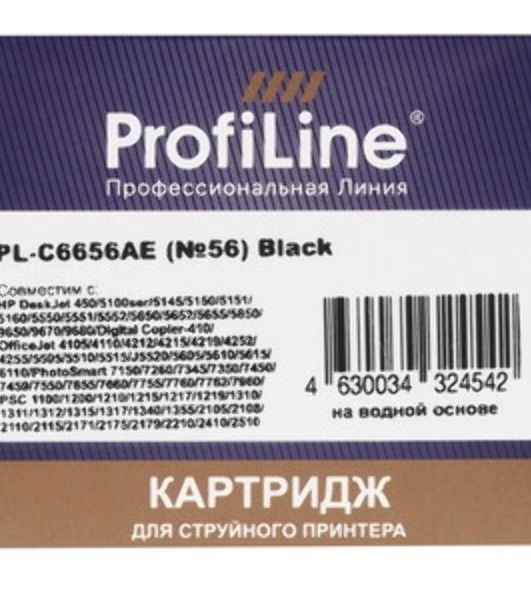 Картридж струйный ProfiLine PL-C6656A для принтеров HP DJ 450/2400/5550/7150/7350/7550/PSC/1110/OJ 4105/Fax 1240 Black пигмент