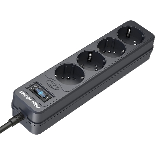 Сетевой фильтр Pilot sG-Max 5 outlets (GP), 15А/3.3 kVt, automatic circuit-breaker, 1.8 m, gfaphite