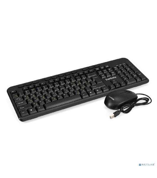 Комплект клавиатура+мышь ExeGate MK150 проводной, USB, 1200 DPI, чёрный