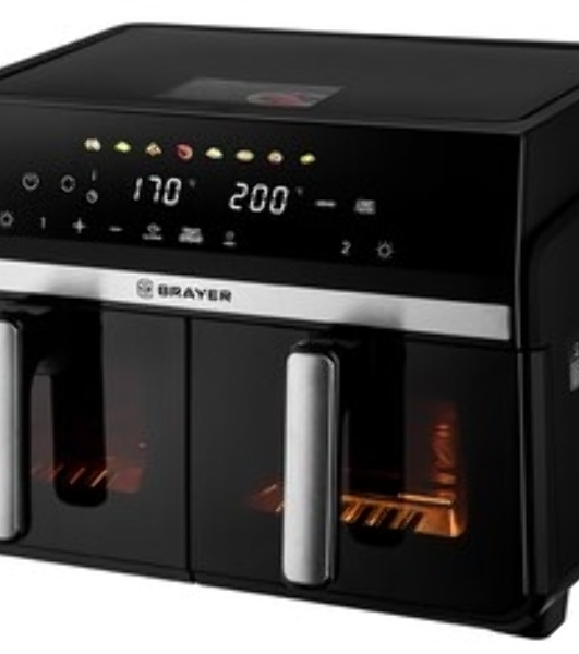 Аэрогриль BRAYER BR2050 черный, 2200 Вт, 10 л, сенсор, 8 программ