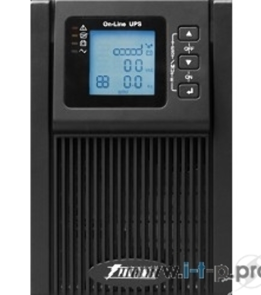 Источник бесперебойного питания PowerMan Online 1000 PLUS (1000ВА/800Вт, Online-Double conversion/LCD Display/USB/Software/RJ11/45,RS-232)