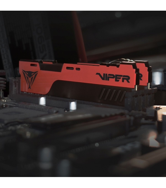 Оперативная память Patriot Viper Elite II, DDR4, 32GB (1x32 GB), 3200 MHz, CL18, DIMM, радиатор, красный, черный