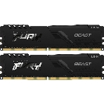 Оперативная память Kingston Fury Beast, DDR4, 32GB (2x16GB), 3200MHz, CL16, DIMM, с радиатором, черный, фото5