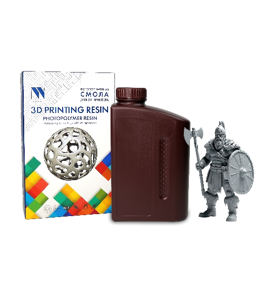 Фотополимерная смола NVPrint Standard Resin Grey для 3D печати; 1 кг/бут