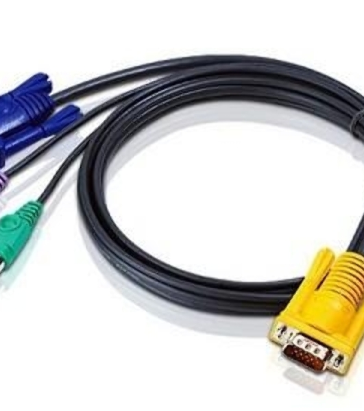 Кабель ATEN KVM Cable 2L-5206P -Кабель для KVM: 2xPS/2(m)+DB15(m) (PC) -на- SPHD15(m) (KVM), 6м