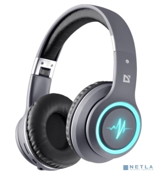 Беспроводная гарнитура Defender FreeMotion B571 серый, накладные, Bluetooth + проводной, складная конструкция, до 9 ч