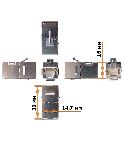 Модуль Lanmaster LAN-KCP45S6A RJ-45 Screened Cat 6A Keystone