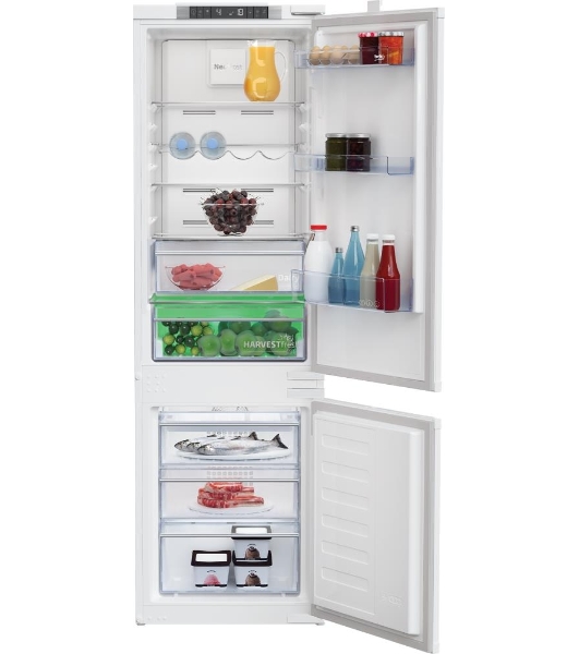 Встраиваемый холодильник Beko BCNA275E3S (7523020054) белый двухкамерный 185/69 л морозилка снизу, No Frost