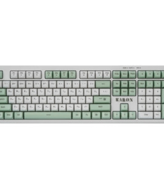 Клавиатура Defender Karon GK-129 проводная, USB Type-A, белый/зеленый