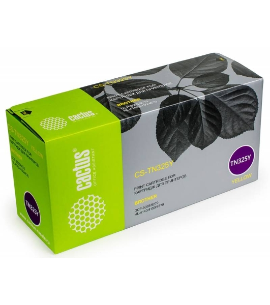 Картридж лазерный Cactus CS-TN325Y желтый (3500 стр.) для Brother DCP 9055/9270; HL 4140/4150/4570