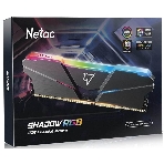 Оперативная память NETAC Shadow, DDR4, 16GB (1x16GB), 3200MHz, CL16, DIMM, с радиатором, RGB, серый, фото 1
