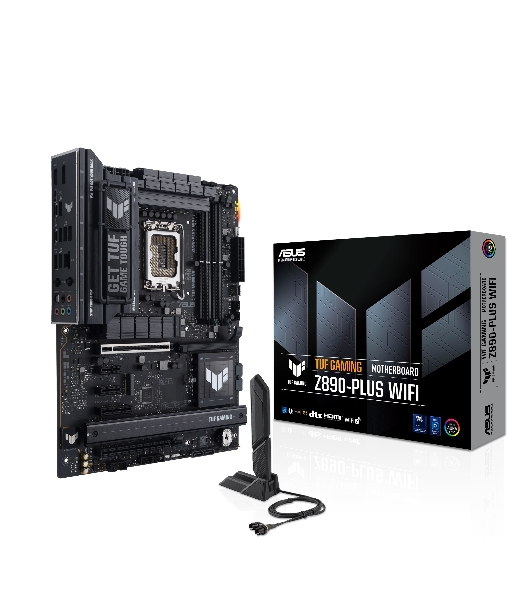 Материнская плата ASUS TUF GAMING Z890-PLUS WIFI, LGA 1851, Intel Z890, 4xDDR5, 4xSATA, 4xM.2, 1xPCIe 5.0 x16, 1xPCIe 4.0 x4, 1xDP, 1xHDMI, 1xUSB-C 3.2 Gen 2x2, 1xUSB-C Thunderbolt 4, 1x 2.5Gb LAN, 3xUSB-A 3.2 Gen 1, 3xUSB-A 3.2 Gen 2, 5x3.5 мм, 1xWi-Fi 7, ATX