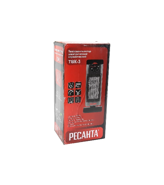 Тепловентилятор Ресанта ТВК-3, серый, 2000 Вт, 20 м2, термостат 67/2/5