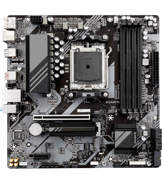 Материнская плата GIGABYTE B650M K, AM5, AMD B650, 4xDDR5, 4xSATA, 2xM.2, 1xPCIe 4.0 x16, 1xPCIe x1, 1xHDMI, 1xDP, 1x2.5Gb LAN, 1xUSB 3.2 Gen 2, 2xUSB 3.2 Gen 1, 4xUSB 2.0, 3x3.5 мм, 7.1, micro-ATX