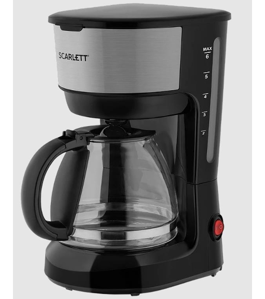 Кофеварка капельная Scarlett SC-CM33012 черный, исп. кофе - молотый, 0.6 л, 600 Вт.