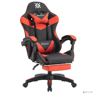 Кресло Defender TORNADO BLACK/RED черный/красный, экокожа